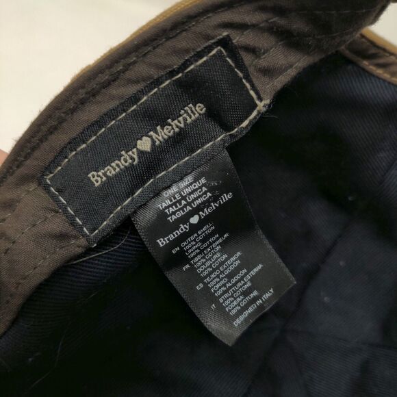 Brandy Melville Women's Slideback Hat Tan Size OS Blank 100% Cotton - Picture 7 of 7